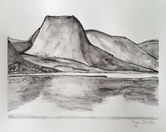 Mountain View Original Drawing