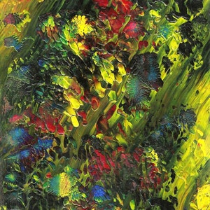 Flowers Hidden in the Forest Original Abstract Acrylic Painting