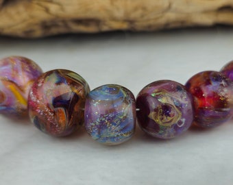 MisFits Red Mist Lampwork Bead Set