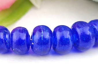 Cobalt Blue Spacer Glass  Lampwork spacer set