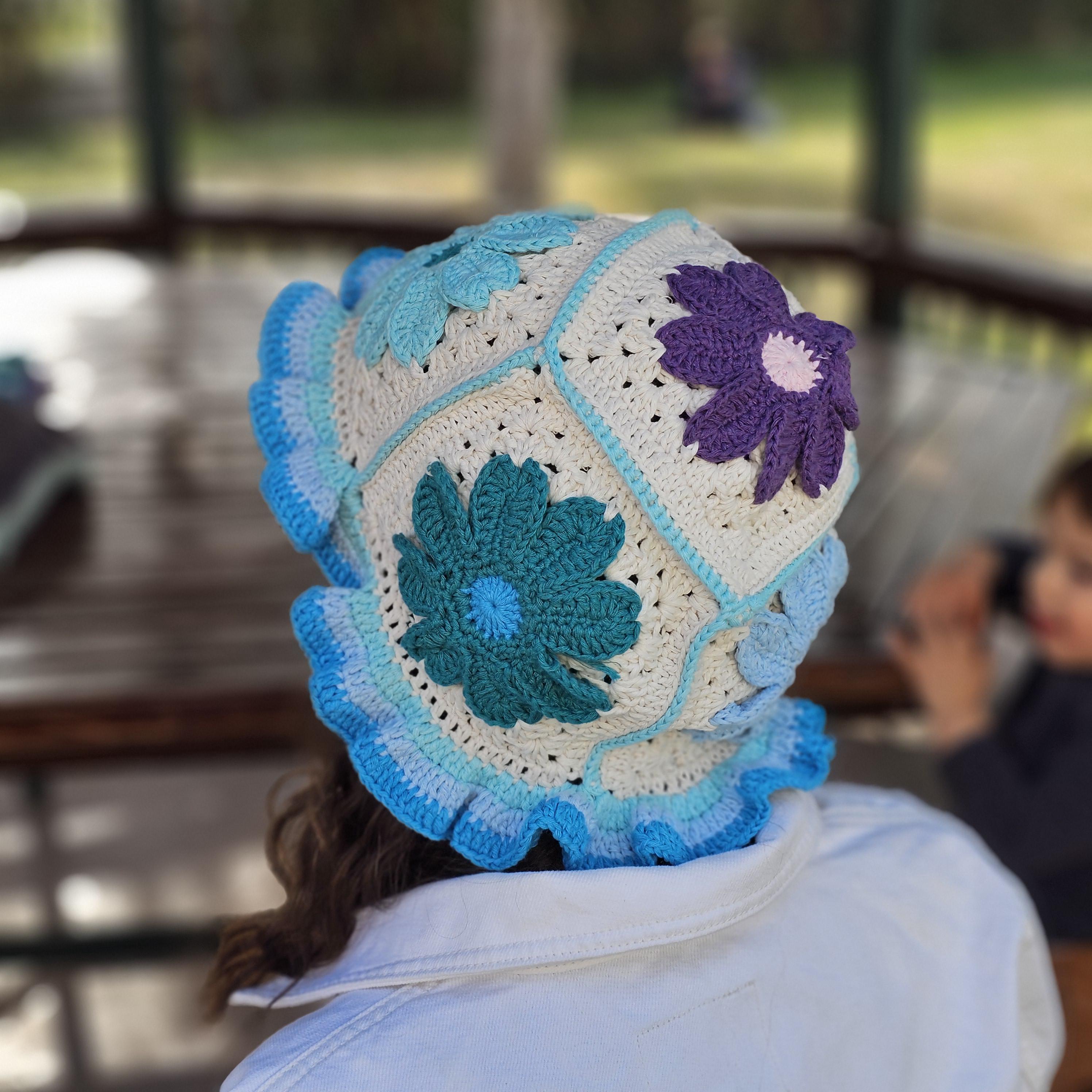 Handmade Crochet Flower Bucket Hat – Vintage Style Cotton  display picture 1