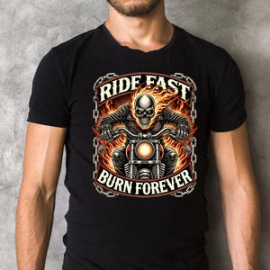 Ghost Rider PNG - High Quality Biker Art Instant Download - Motorcycle Decor