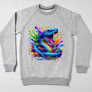 Vibrant Snake Design PNG – reptile png-Colorful Snake Tattoo Style: Snake Clipart| Printable Design for T-Shirts, Sweatshirts, Hoodies, mugs