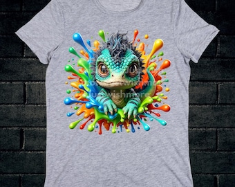 3D T-Rex Dinosaurier PNG | Kinder T-Shirt Motiv (Digitaler Download)