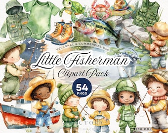 Kleine visser clipart, visgerei clipart, jongen vissen clipart aquarel, jongen vissen, kwekerij baby shower illustraties vissen png