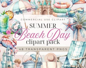 Clipart de fiesta en la piscina pastel, conjunto de imágenes prediseñadas de día de playa de verano, paquete de imágenes prediseñadas de vacaciones con chanclas bohemias tropicales en el océano PNG