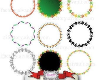 Rond frame Clipart bloemen cirkel, rond frame, rond frame, decoratielijsten clipart, randen clipart, png transparante digitale clipart