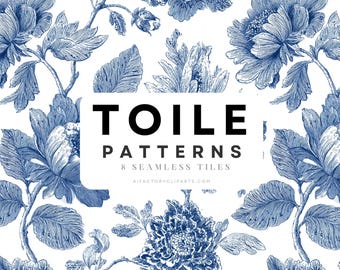 Blaues Toile de Jouy Papier, blau-weißes Papier, Papier, Stoff, Stoff, blau, kariert, blau, creme, blau, creme, Papier, Papier