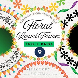 Round frame Clipart Flowers circle, circular frame, round frame, decoration frames clipart, Digital Frame Photo borders clipart, PNG
