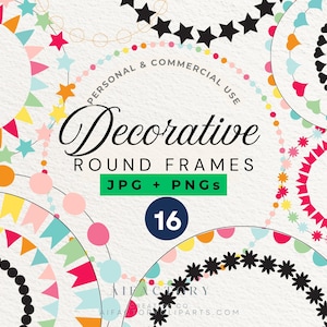 Digital Stickers Picture Frames, Round frame Clipart Photo Frame circle, circular border, round frame, decoration frames clipart, PNG