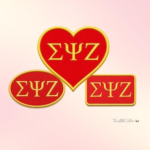 Sigma Psi Zeta Patch – ΣΨΖ Embroidered Iron On Sorority Patch – Officially Licensed Greek Merch – Big Little Gift – Made in USA