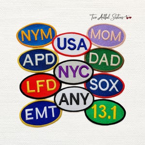 Personalized Embroidered Oval Patch – Custom Iron-On - Made In USA