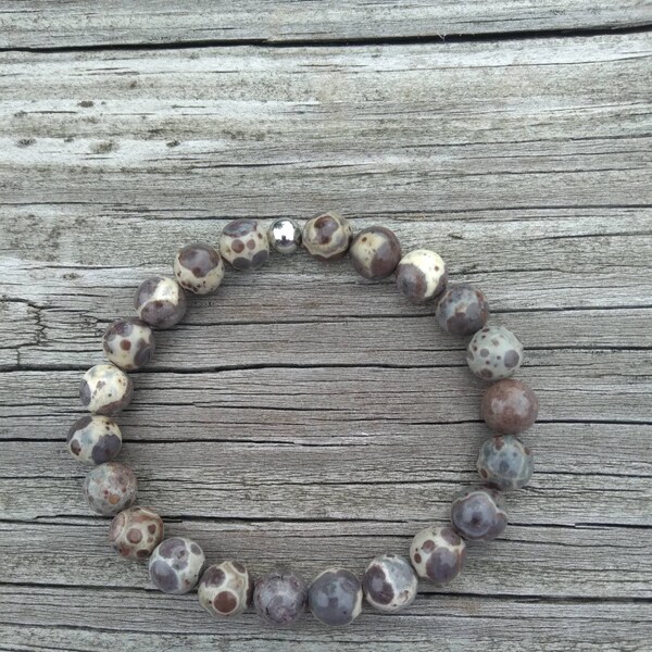 Natural Astroite Jasper Stretch Bracelet