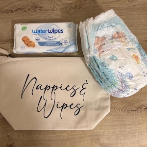 Organizador de bolso cambiador para bebé / Bolsas para pañales / Ropa limpia y sucia, pañales, refrigerios / Organizador de bolso neutro para bebé / Regalo para baby shower Nappies & Wipes