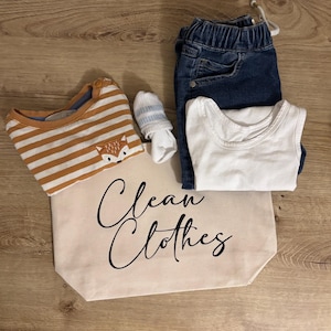 Organizador de bolso cambiador para bebé / Bolsas para pañales / Ropa limpia y sucia, pañales, refrigerios / Organizador de bolso neutro para bebé / Regalo para baby shower Clean Clothes