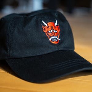 Oni Dad Hat - Japanese Demon Embroidered Dad Hat