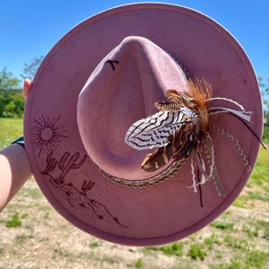 Dusty Pink Cowboy Hat - Etsy display picture 2