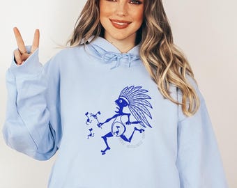Sudadera con capucha azul india de pánico generalizado: camisetas estilo lote de Shakedown de WSMFP Note Eater