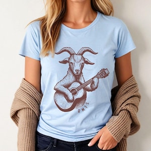 Billy Strings Goat and Guitar dames T-shirt: Shakedown Lot Style dames-T-shirt