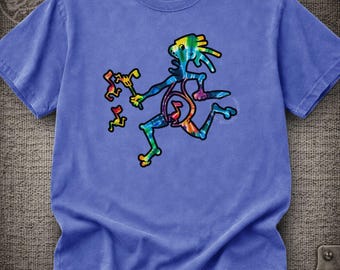 Widespread Panic Tie-Dye Note Eater T-Shirt: WSMFP Shakedown Lot Style Comfort Colors Tee