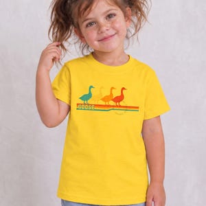 Goose the Band Retro Vibes Toddler T-Shirt: Shakedown Lot Tees for Kids Yellow