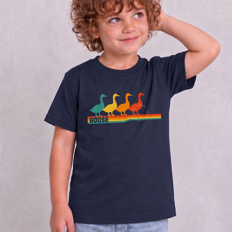 Goose the Band Retro Vibes Toddler T-Shirt: Shakedown Lot Tees for Kids Navy