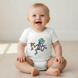 Widespread Panic Tie-Dye Note Eater Baby Bodysuit: WSP Clothes for Kids