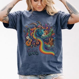 T-shirt Billy Strings Psycho Goat : T-shirt couleurs confort style Lot Shakedown BMFS