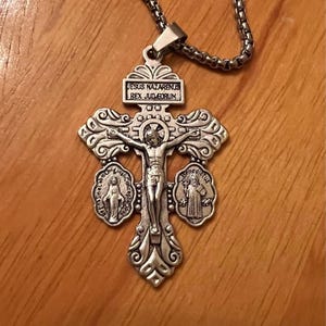 Three-Way Pardon Indulgence Crucifix Medal Pendant