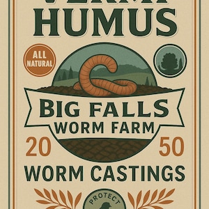 Premium Worm Castings - 12 lb Box | Vermi Humus “ Black Gold” | Big Falls Ranch & Farm