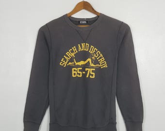 Vintage Hysteric Glamour "Search And Destroy" Crewneck Distressed Sweatshirt