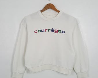 Vintage Courreges Crewneck White Sweatshirt