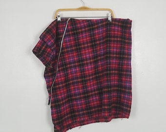 Vintage Tricot Comme Des Garcons Plaid Cotton Zipper Defect Skirts