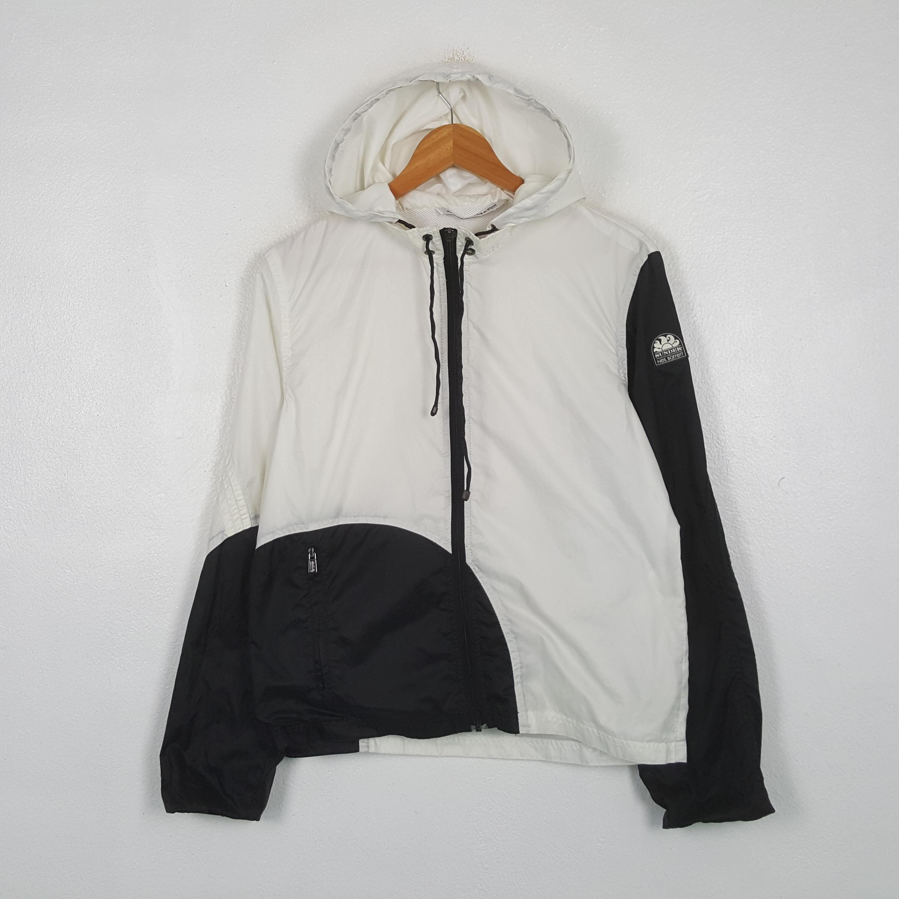 Neil Barrett, Vintage Sundek By Neil Barrett Windbreaker Zipper Hooded Track Jacket