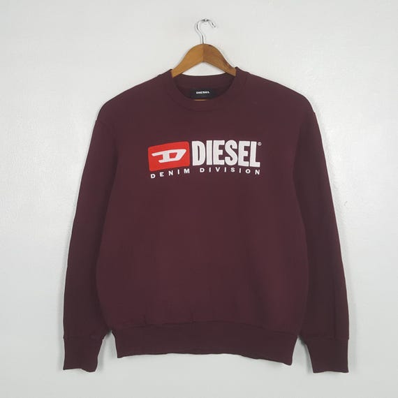 Diesel, Vintage DIESEL American Streetwear Crewneck Purple Sweatshirt