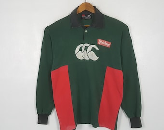 Vintage Canterbury Of New Zealand Distressed Green Polos