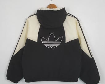 Vintage 90s Adidas Puffer Black/White Jacket
