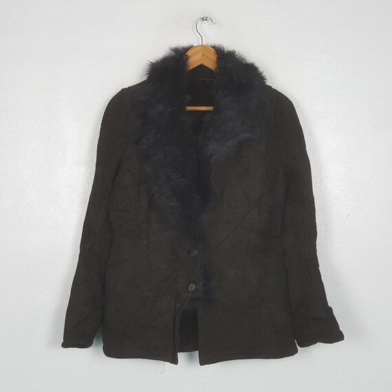 Loewe, Vintage LOEWE Leather Button Distressed Jacket