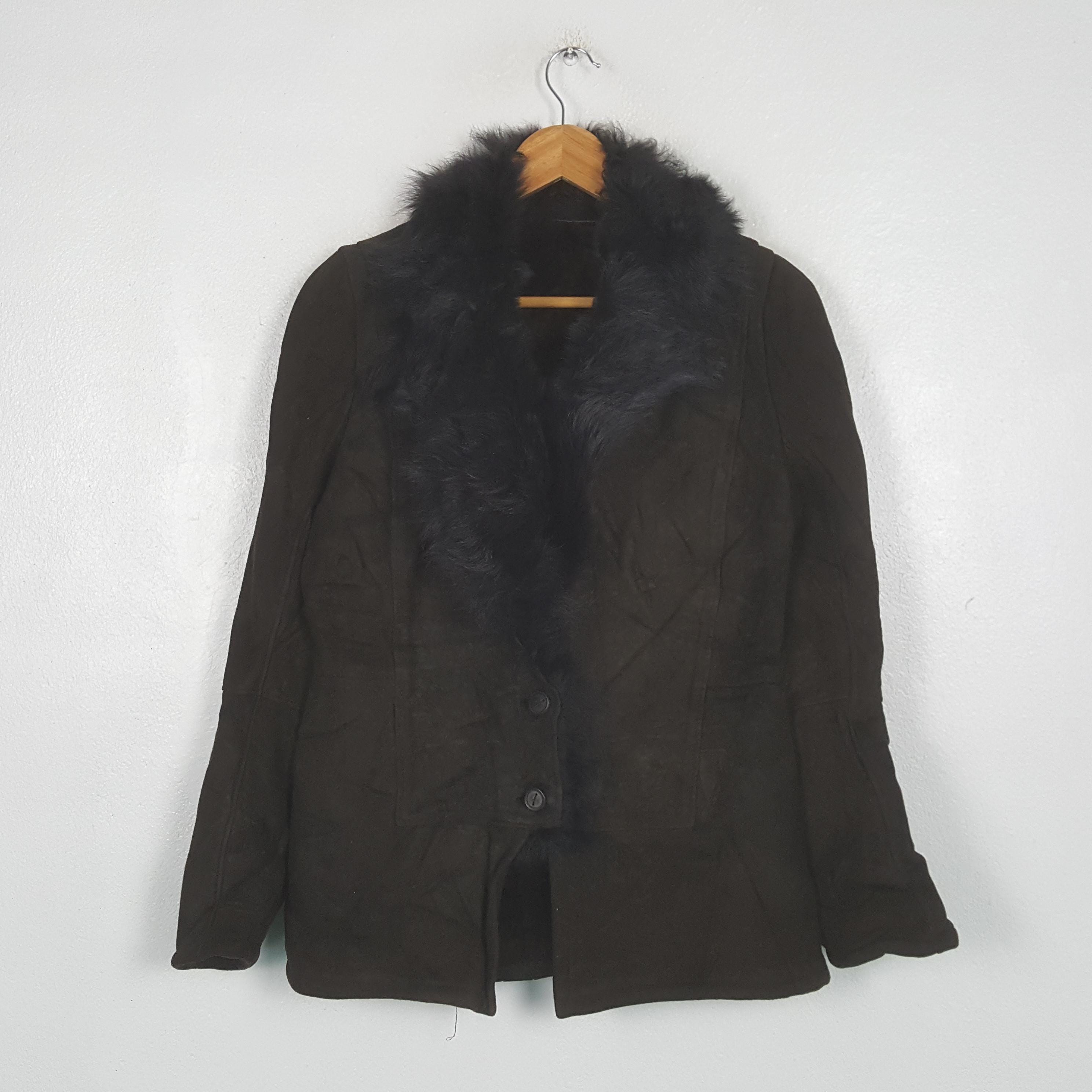 Loewe, Vintage LOEWE Leather Button Distressed Jacket