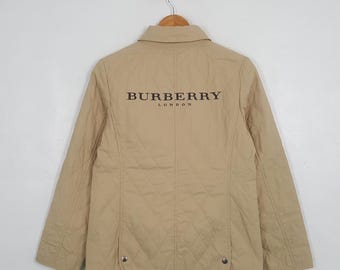 Vintage Burberry London Quilted Beige Jacket