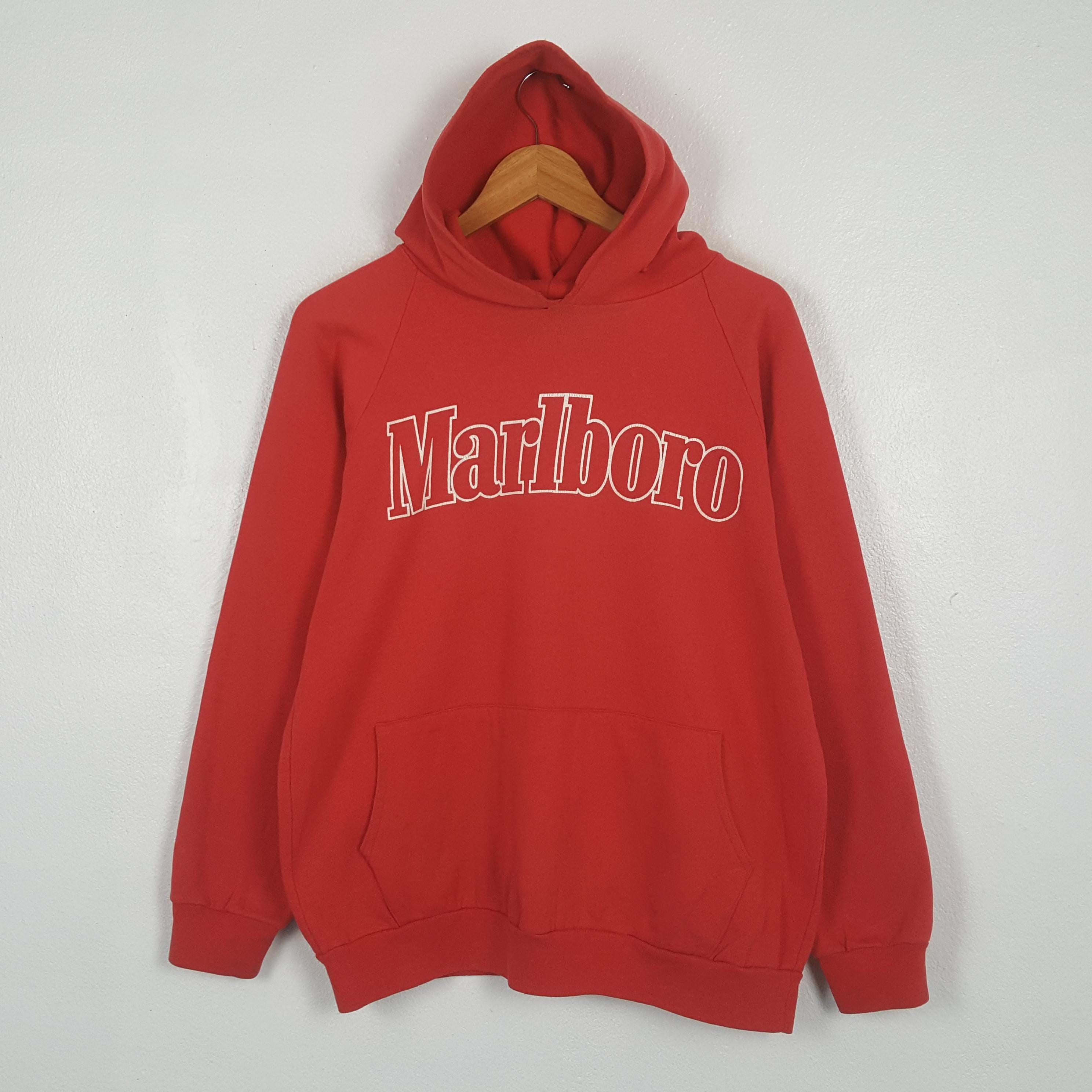 Marlboro Hoodie Red - Etsy