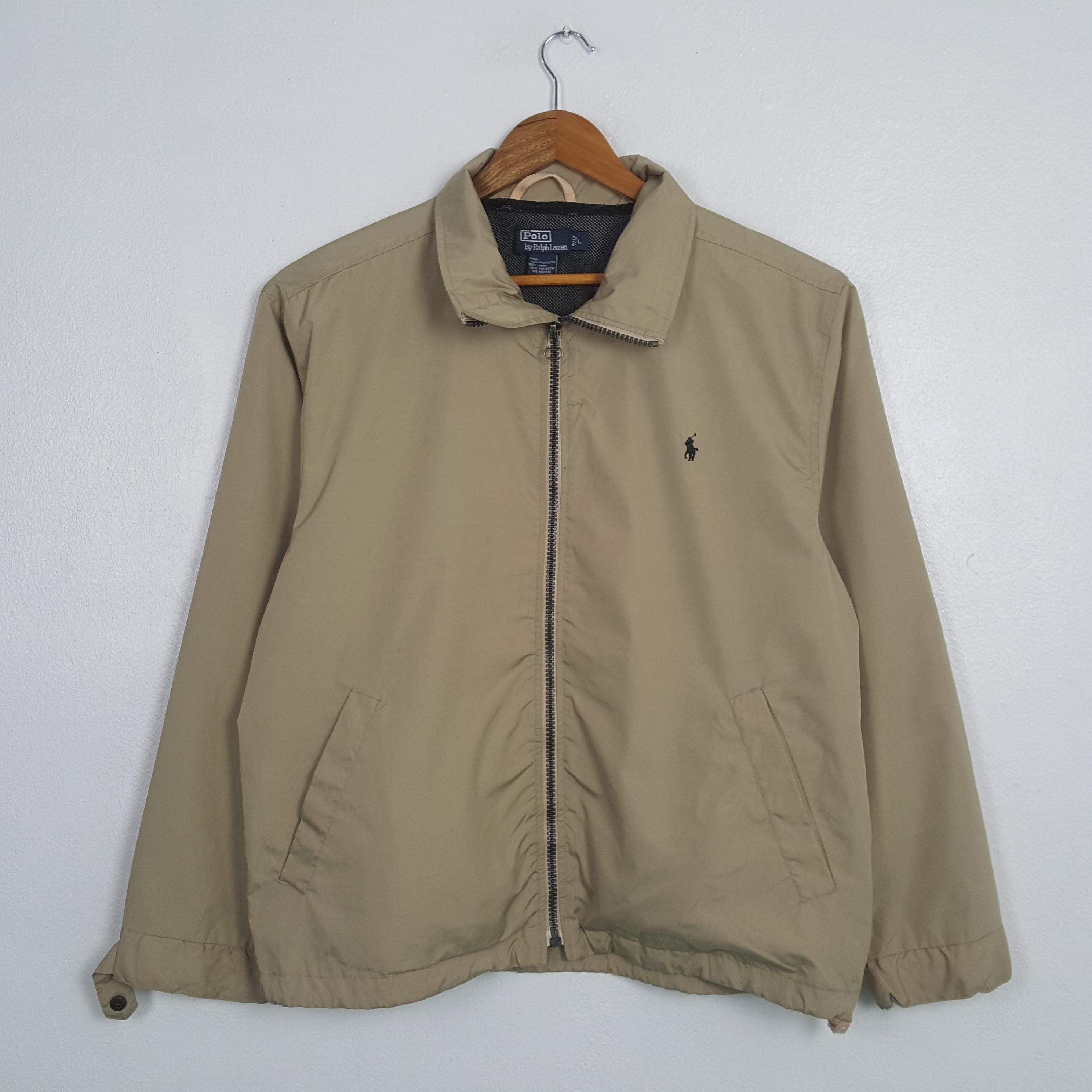 Vintage Polo Ralph Lauren Zipper Swing Top Sports Beige Jacket
