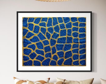 Vivid Aboriginal Painting: Bush Seeds Artwork by Sharon Napanangka Butcher (92cm x 71cm)