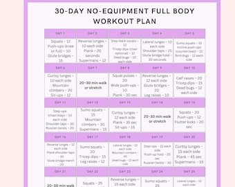 Keine Ausrüstung Ganzkörper 30 Tage Workout Challenge