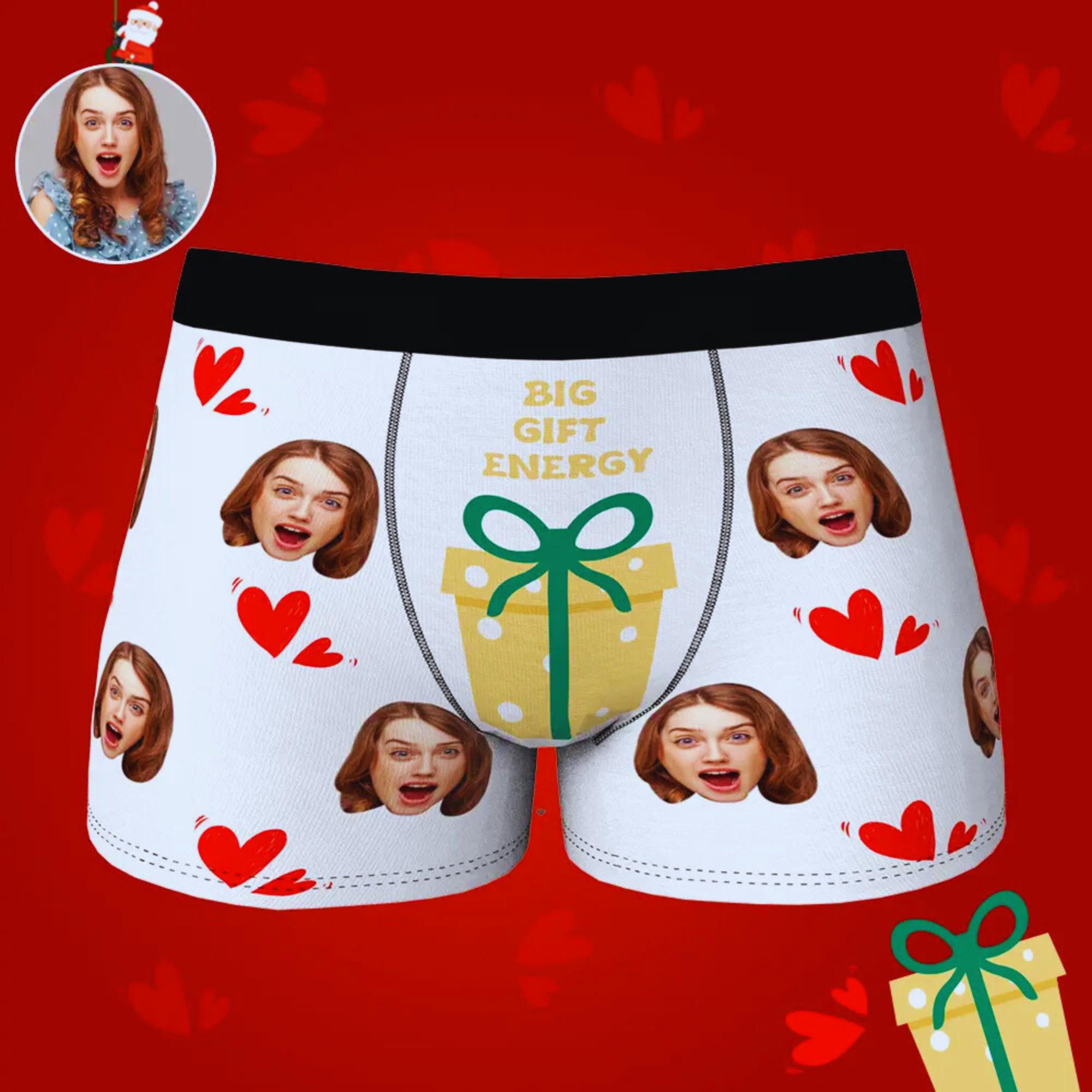 Personalized Face Boxer Briefs, Custom Photo Underwear for Men, Funny ...