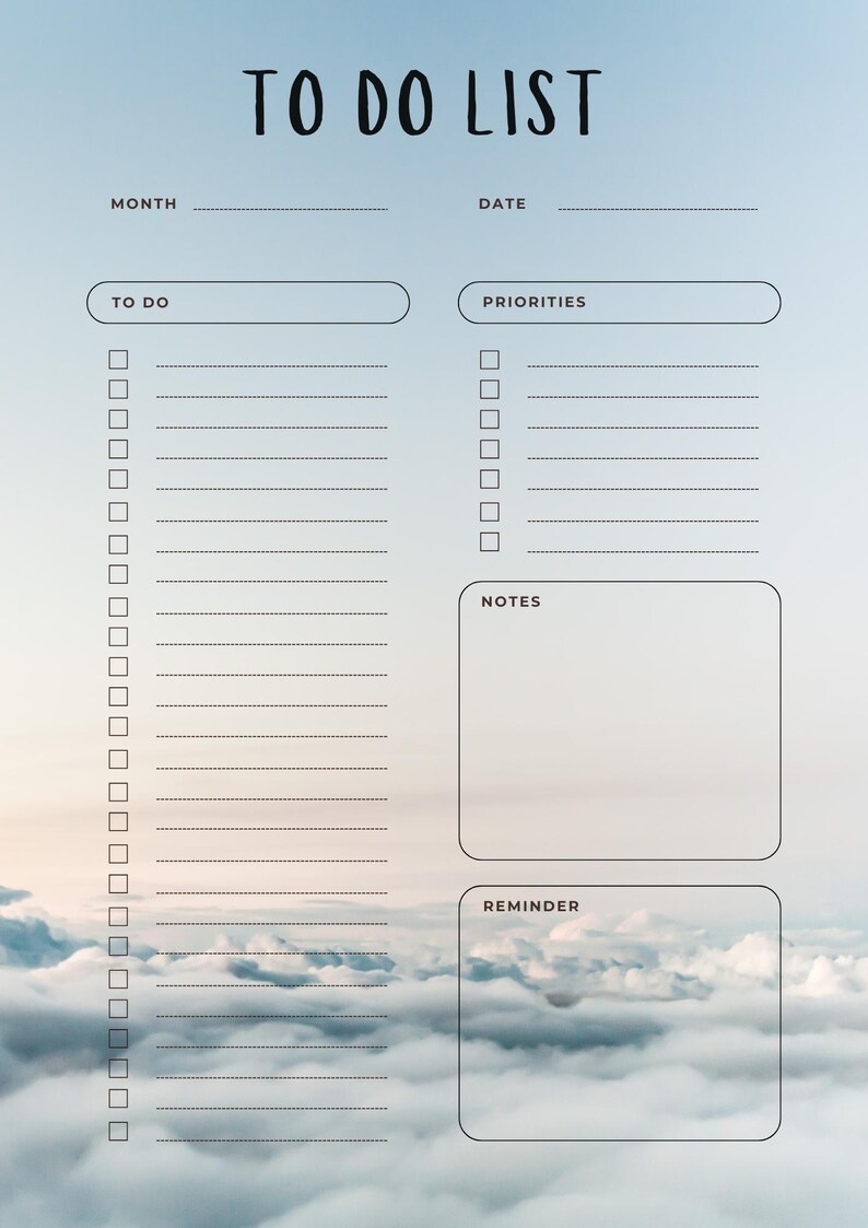 Minimalist to Do List Printable | Daily Task Planner | Aesthetic ...
