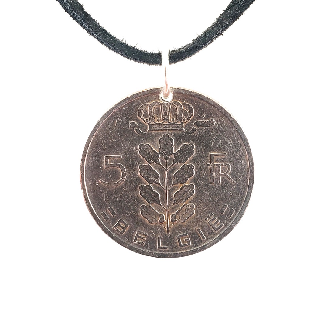 Bague Pièce De Monnaie 5 Francs Belgique En Argent - Anneau Fait Main Neuf