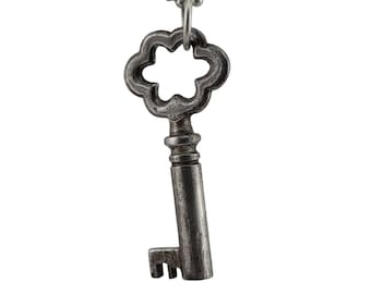 Decorative Skeleton Key Necklace, Pendant, Mens Necklace, Womens Necklace, Ball Chain, Handmade, Steampunk, Gothic, Skeleton Key