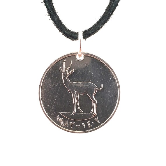 Arab Coin Necklace Gazelle 25 Fils Mens 
