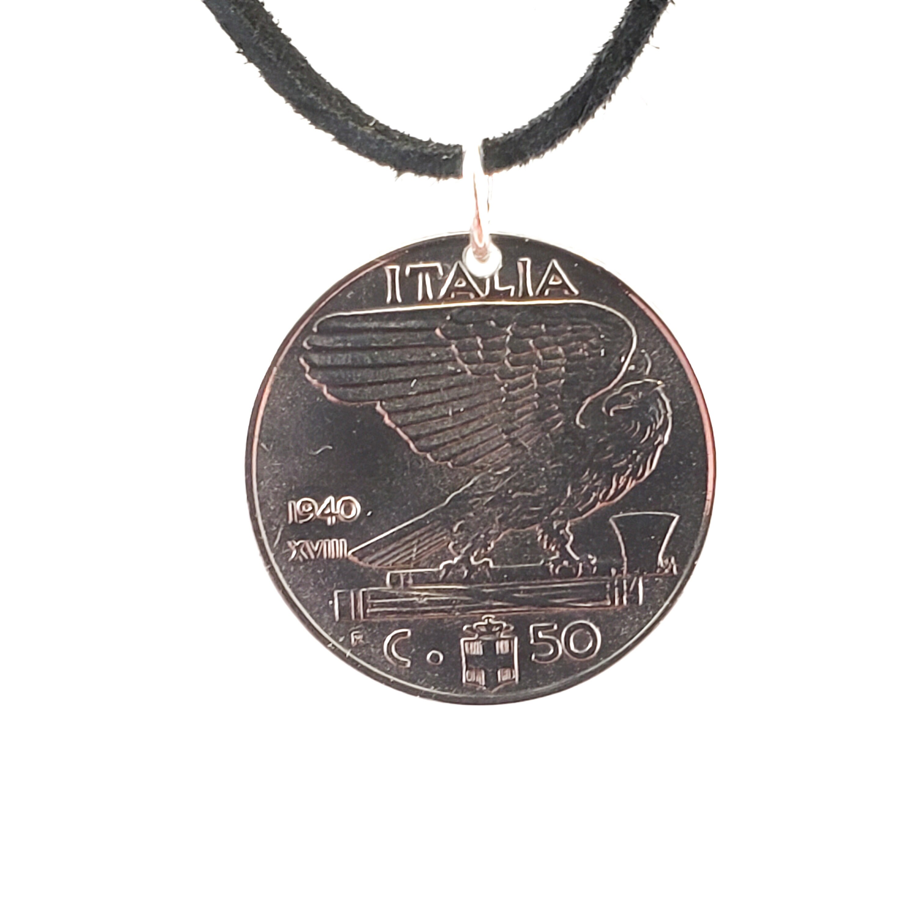 Eagle Coin Necklace Italian 50 